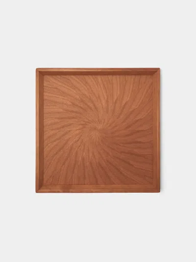 Mori Kougei Poke Black Cherry Wood Square Tray (10.5in/26.5cm)