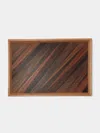 Mori Kougei Poke Marquetry Wood Tray (15in/38.5cm)