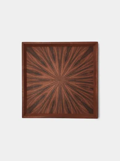 Mori Kougei Poke Morado Wood Square Tray (10.5in/26.5cm)