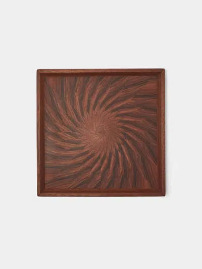 Mori Kougei Poke Morado Wood Square Tray (10.5in/26.5cm)