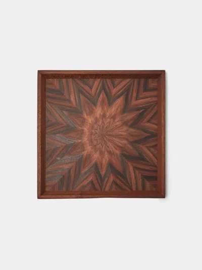 Mori Kougei Poke Morado Wood Square Tray (10.5in/26.5cm)