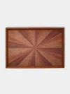 Mori Kougei Poke Wood Rectangular Tray  Abask Luxury Gift In  Brown