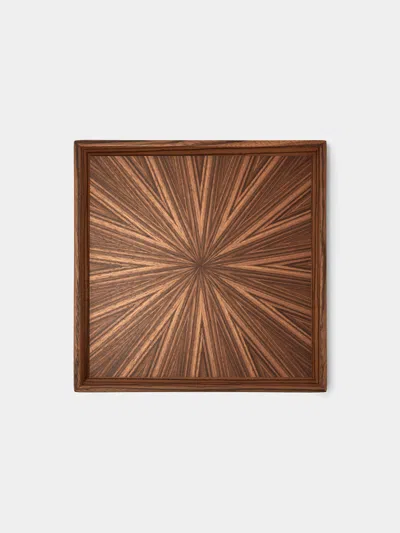 Mori Kougei Poke Zebra Wood Square Tray (10.5in/26.5cm)