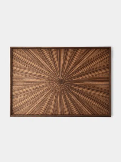 Mori Kougei Rays Zebra Wood Tray (14.5in/36.5cm)