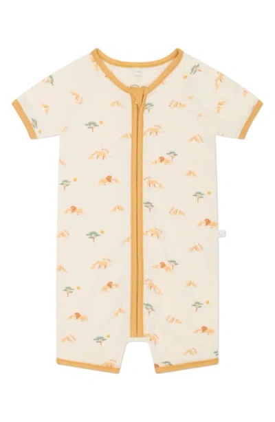 Mori Babies'  Lion Print Fitted One-piece Short Pajamas