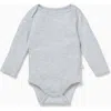 Mori Kids'  Long Sleeve Bodysuit In Gray
