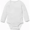 Mori Kids'  Long Sleeve Bodysuit In White