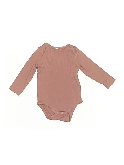 Pre-owned Mori Babies' Long Sleeve Onesie In Brown
