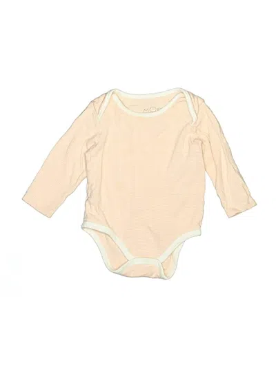 Pre-owned Mori Babies' Long Sleeve Onesie In Tan