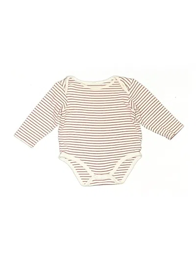 Pre-owned Mori Babies' Long Sleeve Onesie In White