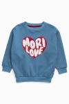 Mori Love Oversized Sweatshirt In Blue
