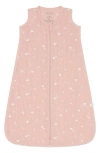 Mori Mascot 0.5 Tog Organic Cotton Muslin Wearable Blanket In Pink
