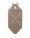 Mori Unisex Micro Cotton Bear Hooded Bath Towel - Baby In Taupe