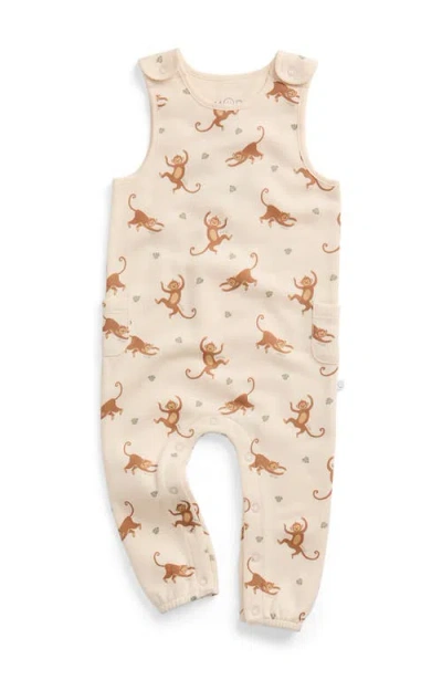 Mori Kids'  Monkey Dungarees In Multi
