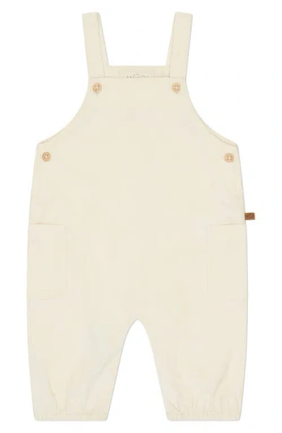 Mori Babies'  Organic Cotton Corduroy Overalls In Ecru