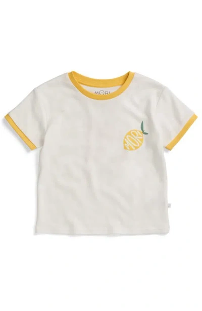 Mori Kids'  Oversized Printed T-shirt In White