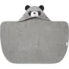 Mori Panda Hooded Towel In Gray