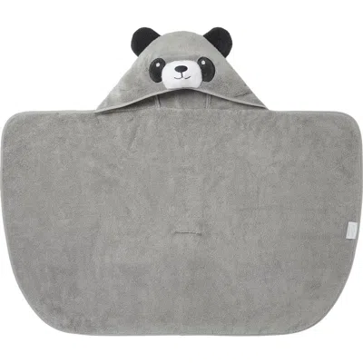 Mori Kids'  Panda Hooded Towel In Gray