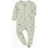 Mori Penguin Two Way Zip-up Sleepsuit In Green