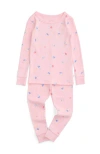 Mori Kids'  Print Pyjama Set In Pink