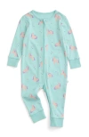 Mori Kids'  Print Two Way Zip Up Romper In Blue