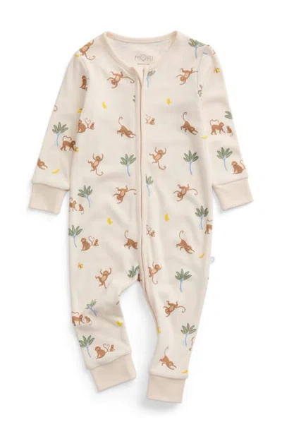 Mori Kids'  Print Two Way Zip Up Romper In Multi