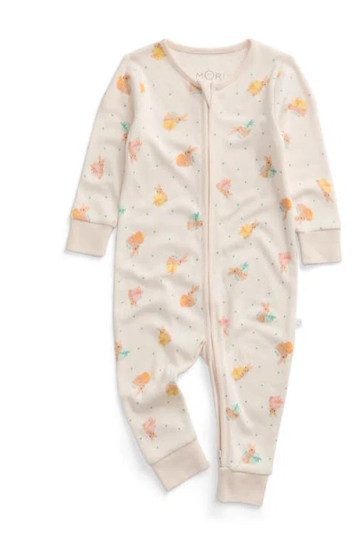 Mori Kids'  Print Two Way Zip Up Romper In Multi