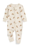 Mori Kids'  Print Two Way Zip Up Romper In White