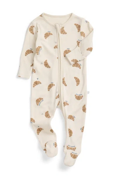 Mori Kids'  Print Two Way Zip Up Sleepsuit In Gray