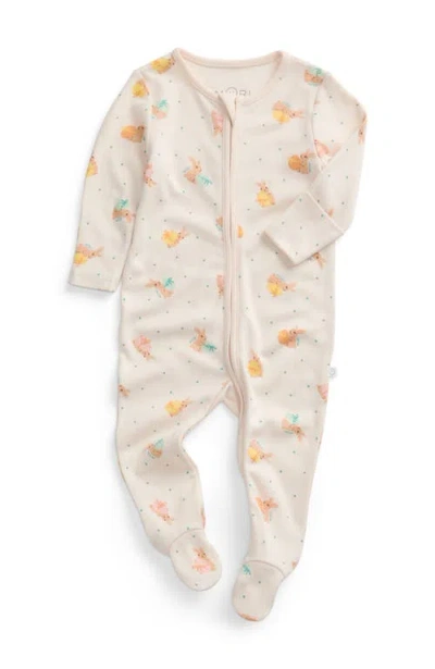 Mori Kids'  Print Two Way Zip Up Sleepsuit In Neutral