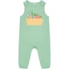 Mori Babies'  Printed Pocket Romper In Green