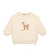 Mori Reindeer Print Sweater In Neutral