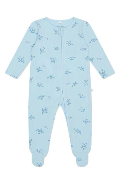 Mori Babies'  Rib Fitted One-piece Footed Pajamas
