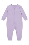 Mori Clever Zip Footie In Purple