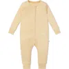 Mori Rib Fitted One-piece Romper In Neutral