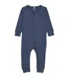 Mori Ribbed Clever Zip Playsuit In Blue
