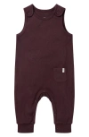 Mori Ribbed Fitted Overall Romper In Ribbed Berry