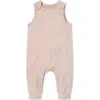 Mori Kids'  Ribbed Romper In Pink