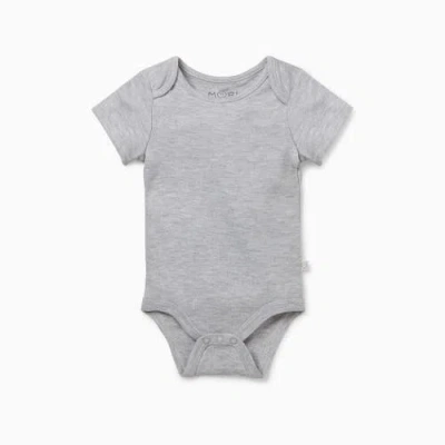 Mori Kids'  Short Sleeve Bodysuit In Gray