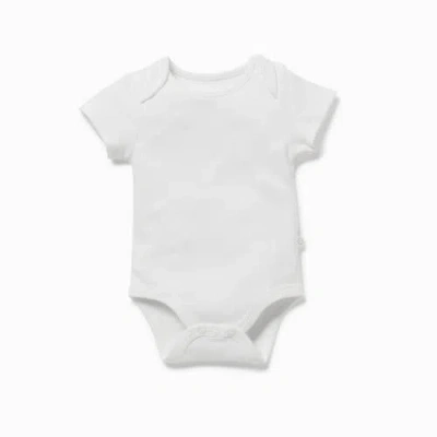 Mori Kids'  Short Sleeve Bodysuit In White