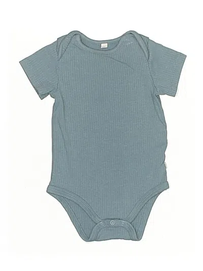 Pre-owned Mori Babies' Short Sleeve Onesie In Blue