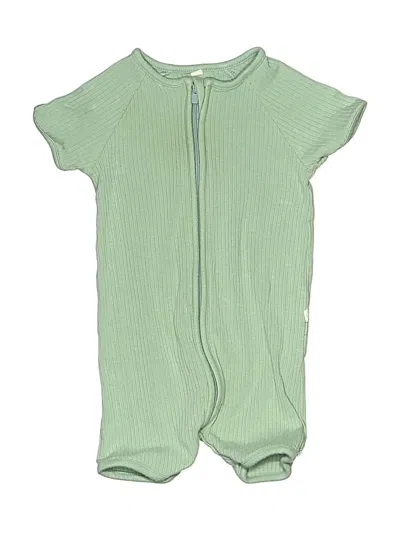Pre-owned Mori Babies' Short Sleeve Onesie In Green