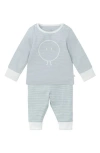 Mori Kids' Snoozy Fitted Two-piece Graphic Pajamas In Blue Stripe