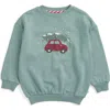Mori Snowy Car Sweatshirt In Green