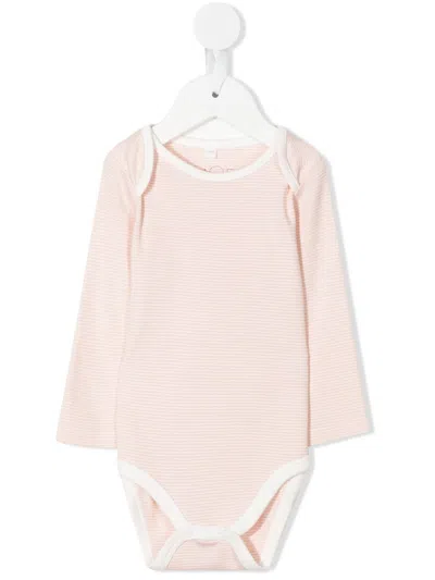 Mori Babies' Stripe-detail Romper In Pink