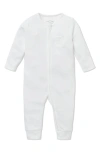 Mori Babies' Stripe Fitted One-piece Pajamas In White