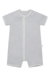 Mori Babies'  Stripe Fitted One-piece Short Pajamas In Gray
