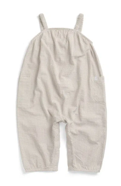 Mori Kids'  Stripe Seersuckerjumpsuit In Neutral
