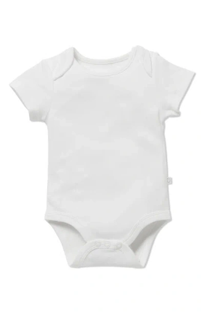 Mori Babies' Stripe Short Sleeve Bodysuit In White