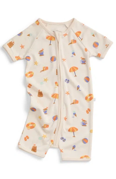 Mori Kids'  Summer Zip Up Sleepsuit In Multi